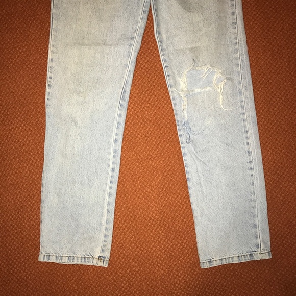 Cotton On Long Straight Leg Jeans "Ice Blue Rip" - Picture 3 of 5